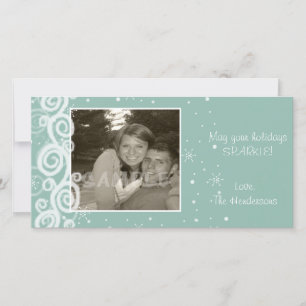 Fantastischer Schneeschauer Feiertagskarte