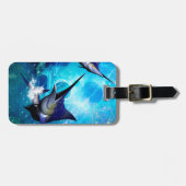 Fantastischer Speerfisch mit Blasen Gepäckanhänger (Vorderseite horizontal)