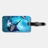 Fantastischer Speerfisch mit Blasen Gepäckanhänger (Rückseite horizontal)