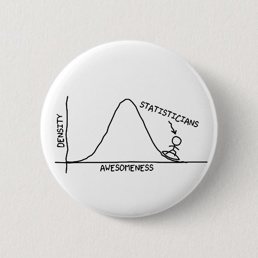 Fantastischer Statistiker-Knopf Button (Vorderseite)