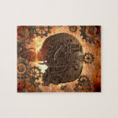 Fantastischer steampunk Schädel mit Gängen Puzzle (Horizontal)