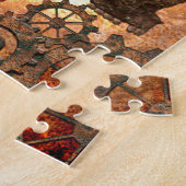 Fantastischer steampunk Schädel mit Gängen Puzzle (Seite)