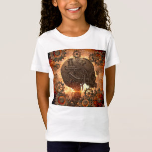 Fantastischer steampunk Schädel mit Gängen T-Shirt