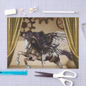 Fantastischer steampunk Unicorn Seidenpapier (Handwerk)