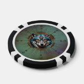 Fantastischer Steampunkwolf. Pokerchips (Einzeln)
