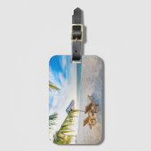 Fantastischer Strand-Sonnenuntergang Gepäckanhänger (Vorderseite Vertikal)