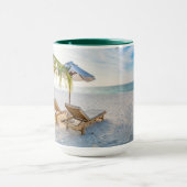 Fantastischer Strand-Sonnenuntergang Tasse (Zentrum)