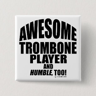 Fantastischer Trombone-Spieler Button