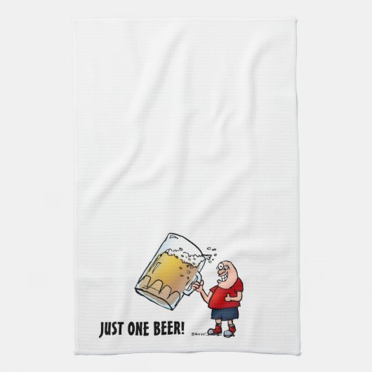 Fantastischer Typ mit nur einem großen Bier Geschirrtuch (Vertikal)