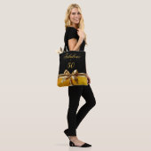 Fantastischer und 50 schwarzer Goldbow-Spitzleder Tasche (Am Model)