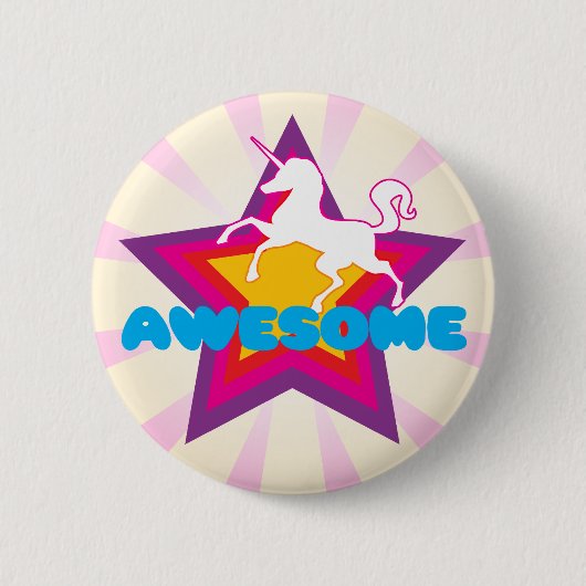 Fantastischer Unicorn-Knopf Button (Vorderseite)
