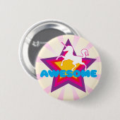 Fantastischer Unicorn-Knopf Button (Vorne & Hinten)
