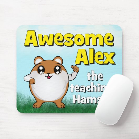 Fantastischer unterrichtender Daumen Alex oben Mousepad (Mit Mouse)