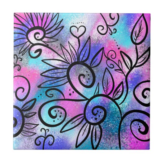 Fantastischer Vogel-Stein Fliese (Vorderseite)