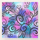 Fantastischer Vogel-Stein Glasuntersetzer (Vorderseite)