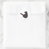 Fantastischer Weihnachtsvogel mit Hut Runder Aufkleber (Tasche)