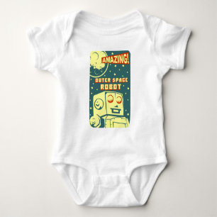 Fantastischer Weltraum-Roboter Baby Strampler