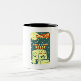 Fantastischer Weltraum-Roboter Zweifarbige Tasse