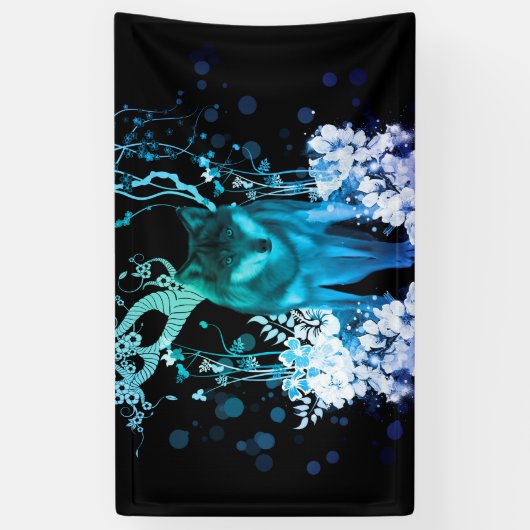 Fantastischer Wolf Banner (Vertikal)