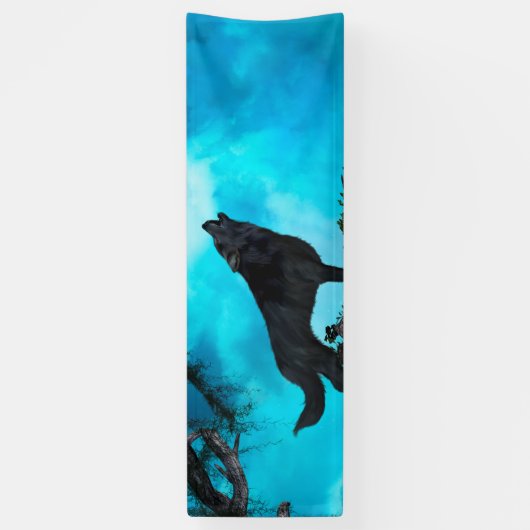 Fantastischer Wolf Banner (Vertikal)