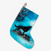 Fantastischer Wolf Kleiner Weihnachtsstrumpf (Vorderansicht (hängend))