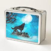 Fantastischer Wolf Metall Brotdose (Vorderseite)