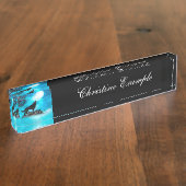 Fantastischer Wolf Namensplakette (Seite)