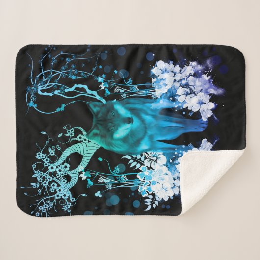 Fantastischer Wolf Sherpadecke (Vorderseite (Horizontal))