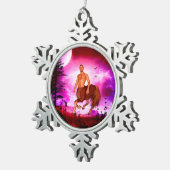 Fantastischer Zentaur Schneeflocken Zinn-Ornament (Rechts)