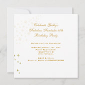 Fantastisches 40-Party für Damen mit Gold High Hee Einladung (Rückseite)