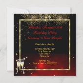 Fantastisches 50 Fantastisches festliches Red Gold Einladung (Rückseite)