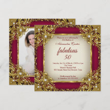 Fantastisches 50. Foto bordeauxrotes Beige Gold Pa
