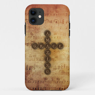 Fantastisches Anmut-Kreuz auf gealtertem Vintagem Case-Mate iPhone Hülle