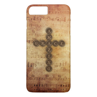 Fantastisches Anmut-Kreuz auf gealterter Vintager Case-Mate iPhone Hülle