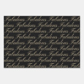 Fantastisches Black Gold Dusty Rose Abstraktes Mus Geschenkpapier Set (Vorderseite 2)