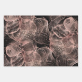 Fantastisches Black Gold Dusty Rose Abstraktes Mus Geschenkpapier Set (Vorderseite)