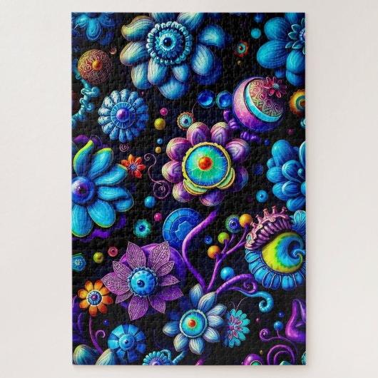 Fantastisches Blumenblut - Alien Flora Puzzle (Vertikal)