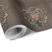 Fantastisches Dampfherz Geschenkpapier (Rolleneckpunkt)