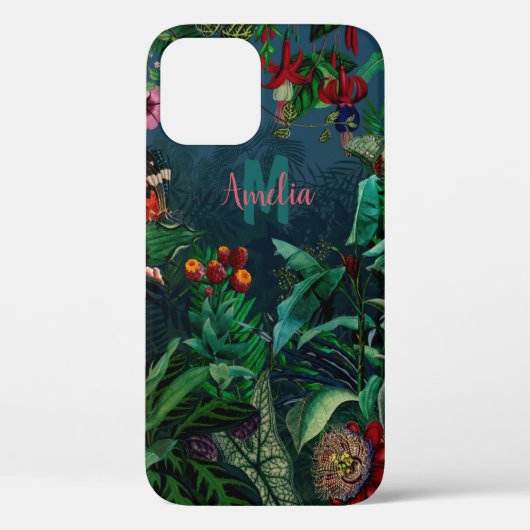 Fantastisches Fabulous Midnight Rainforest Monogra Case-Mate iPhone Hülle (Rückseite)