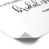 Fantastisches Fall Floral Brautparty Willkommen Poster (Ecke)