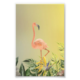 Fantastisches Flamingo-Plakat im tropischen Wald Fotodruck