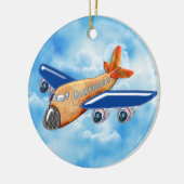 Fantastisches Flugzeug Keramikornament (Links)