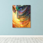 Fantastisches Frauenportrait Leinwanddruck (Insitu (Holzboden))