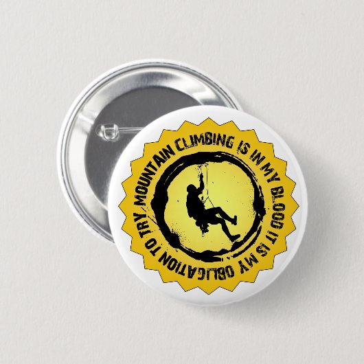 Fantastisches GebirgskletternSiegel Button (Vorne & Hinten)