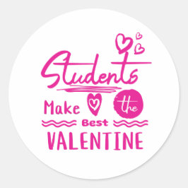 Fantastisches Geschenk für Lehrer am Valentinstag Runder Aufkleber