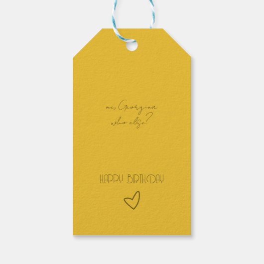 Fantastisches Geschenk Geschenkanhänger (Rückseite)