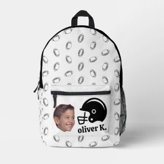 Fantastisches Gesicht |Back to School Foto Footbal Bedruckter Rucksack