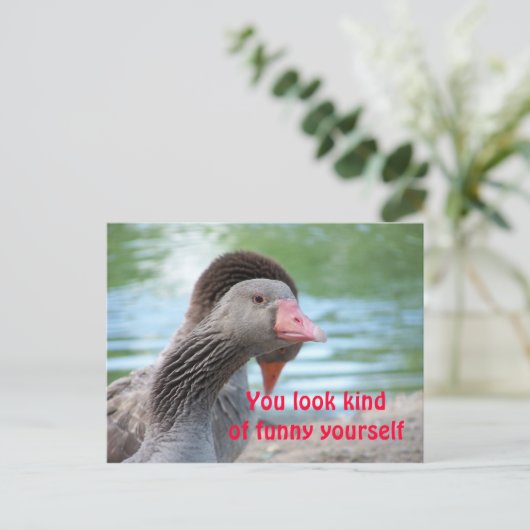 Fantastisches Gesicht Postkarte (Stehend Vorderseite)