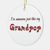 Fantastisches Grandpop Keramikornament (Links)