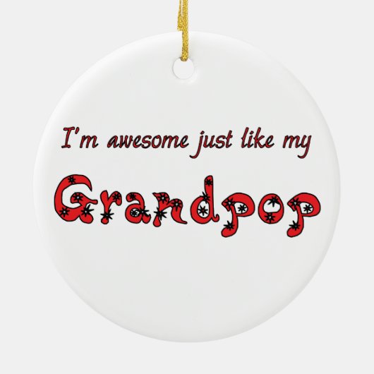 Fantastisches Grandpop Keramikornament (Hinten)
